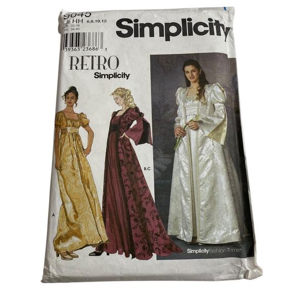 Simplicity Pattern 9045 6 8 10 12 Dress Jacket Costume Regency Bridgerton UNCUT - Picture 3 of 15